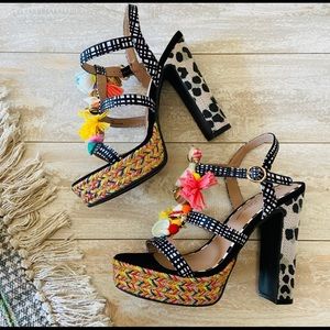 Betsey Johnson Marcy Black Heels, 8.5 Medium